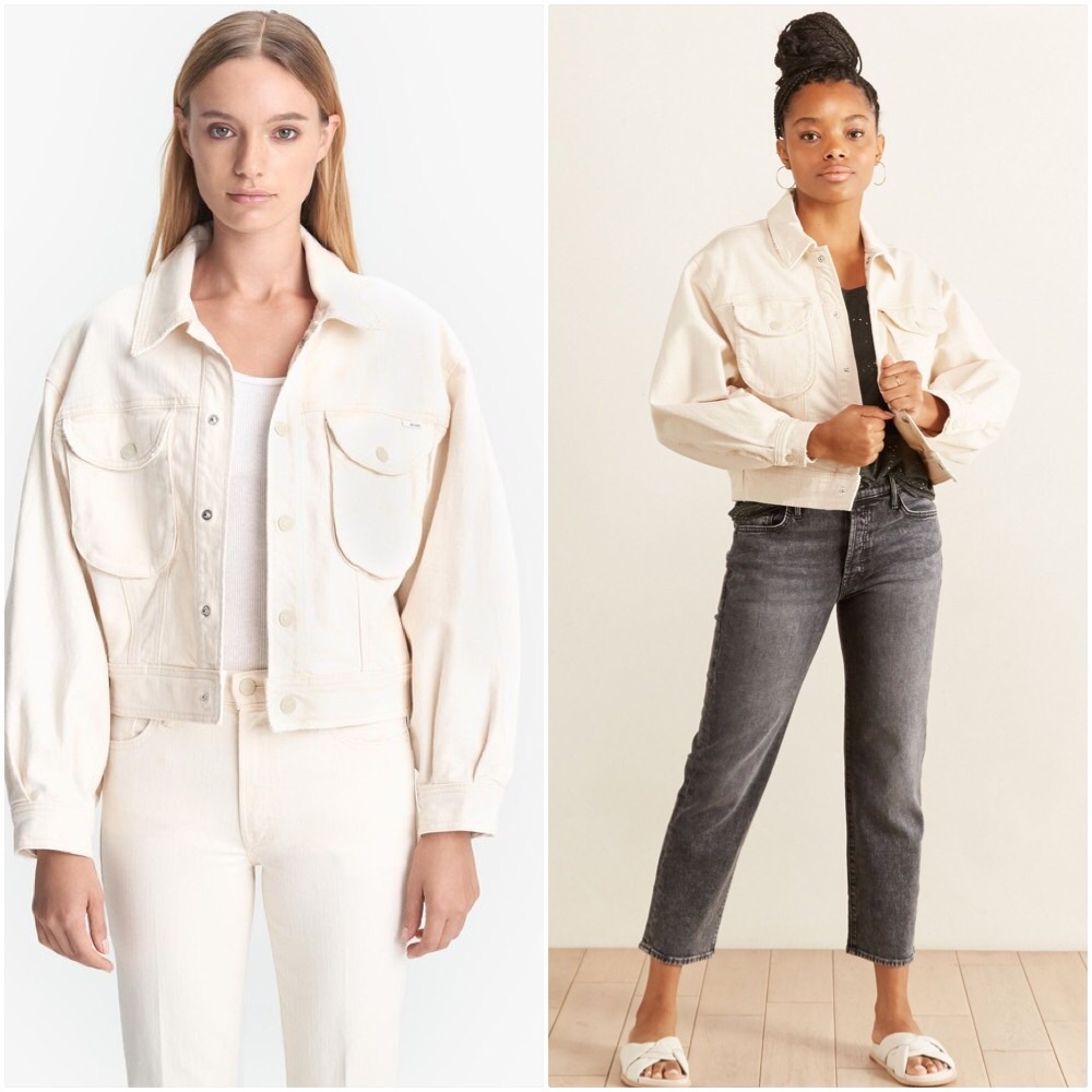 NWT MOTHER BUBBLE BATWING JACKET IN ACT NATURAL